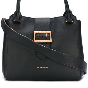 Burberry Medium Buckle Leather Satchel